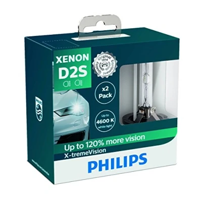 Imagen de Philips 85122Xv2S Faros Delanteros de Xenón con Bombilla X Tremevision D2S, Pack 2 Unidades
