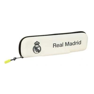 Imagen de Safta Real Madrid EQUIPACIÓN 25/26 Portatodo Estrecho Silicona, Estuche Infantil, Niño, Ideal para Niños en Edad Escolar, Cómodo y Versátil, Calidad Resistencia, 20x2x5.5 cm