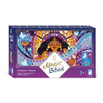 Imagen de Janod Estuche de Mosaicos Espuma Tema Brujas y Magos Magic School 3 Cuadros Kit Manualidades para Niños Aprendizaje Motricidad Fina Concentración Desde los 7 años J09150