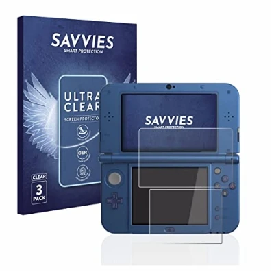 Imagen de savvies Protector Pantalla para Nintendo New 3DS XL (6 Unidades) Película Ultra Transparente