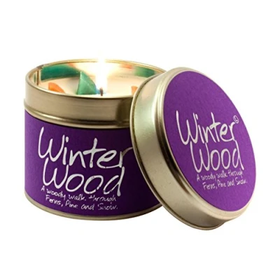 Imagen de Lily Flame Winter Wood Vela aromática, Color Violeta