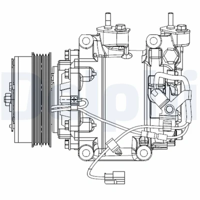 Imagen de DELPHI CS20510 compresor de Aire Acondicionado scroll PAG 46 con aceite HONDA: Jazz 3