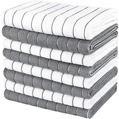 Imagen de AIDEA Toallas de Cocina Microfibra Juego 8 Trapos Cocina, Paños Multiusos y Extremadamente Absorbentes,38x63cm