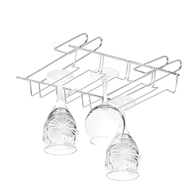 Imagen de relaxdays Soporte Colgante, Cuelga Vino, Sujeta, Colgador Copas, Rieles, Hierro