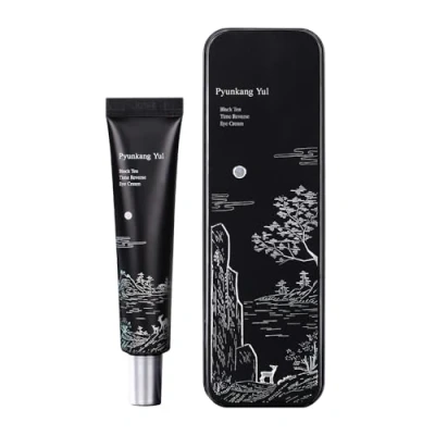Imagen de [PKY] Crema para los Ojos Pyunkang Yul Black Tea Time Reverse, Cuidado Antiedad y de Arrugas, Aumenta la Elasticidad con Ingredientes Naturales, Piel Coreano (25 ml, 0.84 Fl. Oz)