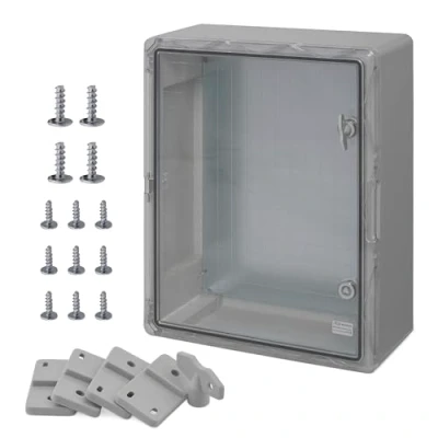 Imagen de Armario de plástico ABS BOXEXPERT distribución Fleet IP65 gris/transparente (ABS, 500x400x175mm con puerta visualización)