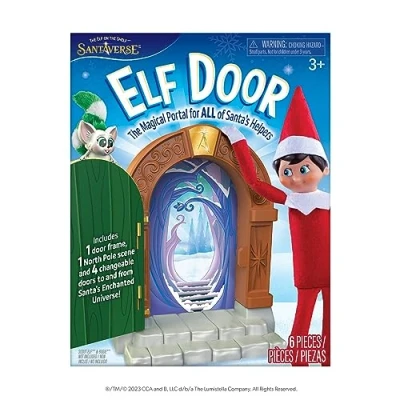 Imagen de the Elf on Shelf Kit de Puerta Elfo, la Portal mágica Elfo para ayudantes Papá Noel, Incluye 4 diseños Puertas Las regiones encantadas del Polo Norte