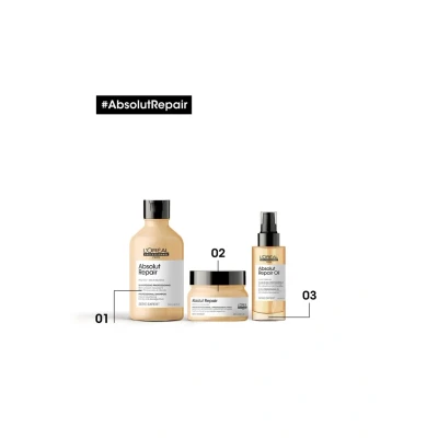 Imagen de L’Oréal Professionnel, Champú Tratamiento Reconstructor para pelo seco y dañado, Absolut Repair, SERIE EXPERT, 300ml