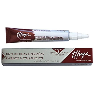 Imagen de Thuya tinte pestañas y cejas con queratina, áloe argán, 15 ml, castaña (1 unidad)