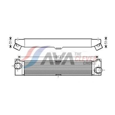 Imagen de PRASCO FTA4360 Intercooler FIAT: Ducato III Furgón, Bus, CITROËN: Jumper II PEUGEOT: Boxer Furgón