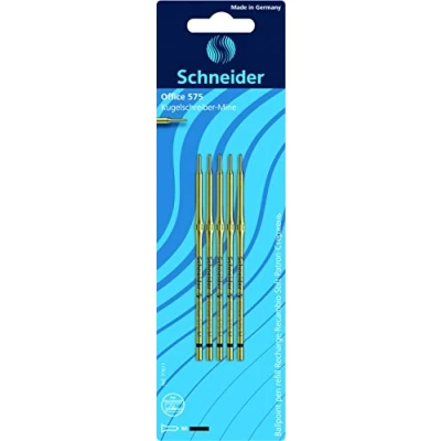 Imagen de Schneider Office 575 Recambio para bolígrafos (5 unidad, punta mediana, tinta negra)