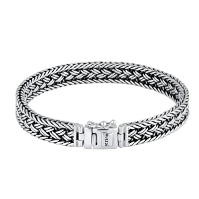 Imagen de Kuzzoi Buddha 0210480118 Pulsera de Plata ley 925 maciza para hombre, 10 mm ancho, 38 g, One Size,