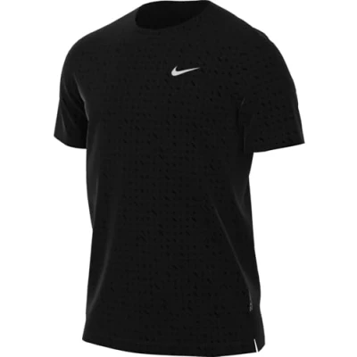 Imagen de Nike Performance Breathe Miler TOP Camiseta deportiva, Hombre, Talla: Large, Black/reflective silver