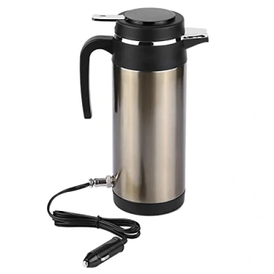 Imagen de Hervidor eléctrico,1200ML 12V / 24V Acero inoxidable eléctrico en el automóvil, Termos de viaje Calefacción Botella agua