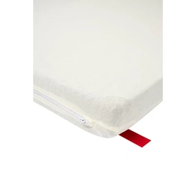 Imagen de Funda de colchón Meyco Deluxe para cunas Viaje (Funda algodón 100%, Calidad Jersey, Suave, Agradable a la Piel, elástica, Lavable y Apta Secadora, tamaño: 60 x 120 cm), Blanco Roto