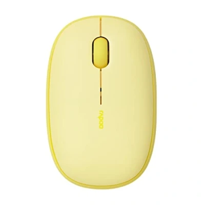 Imagen de Rapoo Ratón inalámbrico multimodo, con Bluetooth y conexión de 2,4 GHz, sensores dpi Ajustables 9 Meses duración la batería, M660, en Amarillo