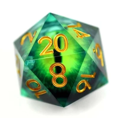 Imagen de BESCON Dragon&#039;S Eye Sharp Edged Polyhedral Dice Set of 7, Handmade for Role Playing Game