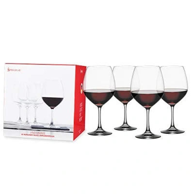 Imagen de Spiegelau Grande Vino (4 Unidades), Color Burdeos Tallo, Copas Borgo, 25 oz, 4