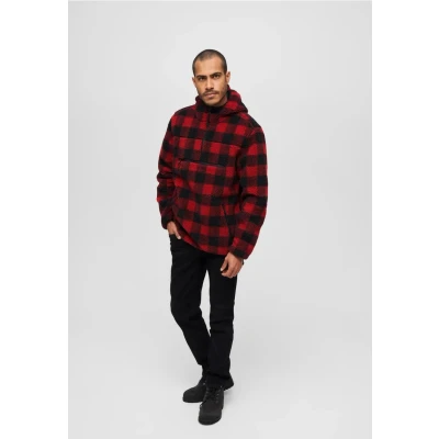 Imagen de Brandit Teddyfleece Worker Pullover, color: red/black, size: XL
