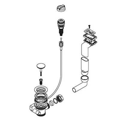 Imagen de FRANKE Kitchen Systems Sistema de desagüe para Tina TAX y TAL 684 (incorporado en el fregadero 1 1/2&quot;)