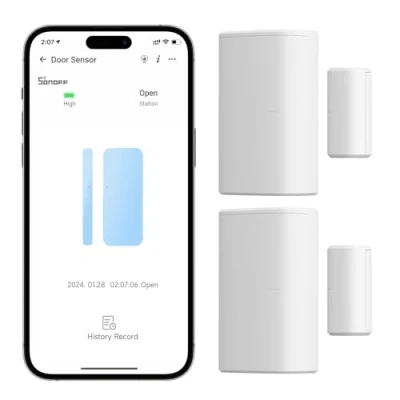 Imagen de SONOFF Sensor Zigbee Puerta Ventana SNZB 04P 2pcs, de Alarma Seguridad,Escena Local Inteligente,Requiere Hub(Se Vende por Separado),Compatible con Alexa, Google Home.