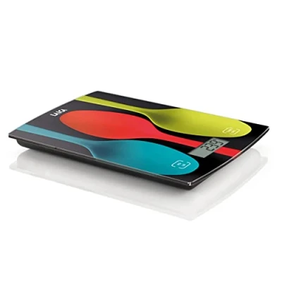 Imagen de Balanza de cocina digital Laica KS1035 diseño cucharas, peso máximo 5 kg, en vidrio templado. Función TARA