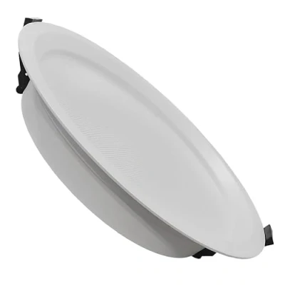 Imagen de FactorLED Downlight LED 40W Blanco, Plafón Empotrable Redondo, 4400Lm, UGR17, IP54, Lampara Circular 230mm, Corte Techo Ø215mm, Alta Luminosidad, Luz seleccionable CCT 3000K 4000K 5700K (Ø23cms)