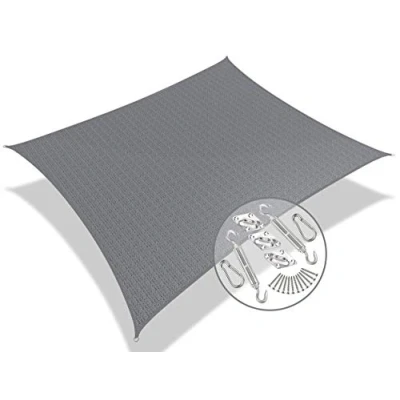 Imagen de VOUNOT Toldo Vela de Sombra Rectangular 2.5 x 3 m, con Kits Montaje, Protección Rayos UV y HDPE Transpirable, para Exterior, Jardin, Patio, Gris