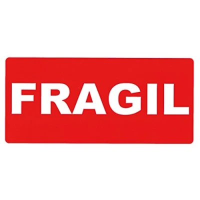 Imagen de APLI 296 Rollo etiquetas con texto &quot;FRAGIL&quot;, 200 etiquetas, Rojo, 50 x 100 mm