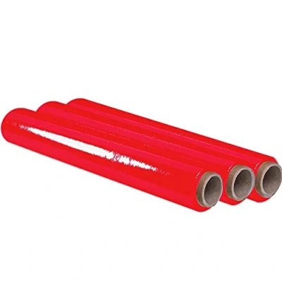 Imagen de OFITURIA Film para Embalar 50 cm de Ancho y Estirable Hasta 300 Metros Longitud Rollo Elástico Manual Embalaje Industrial (Rojo, 3)