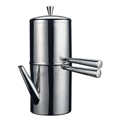 Imagen de Ilsa Napolitano Cafetera, Metal, Plateado, 11x17x16 cm