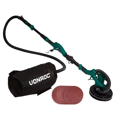 Imagen de VONROC Lijadora telescópica para paredes y techos 1050W 225mm Ideal lijar