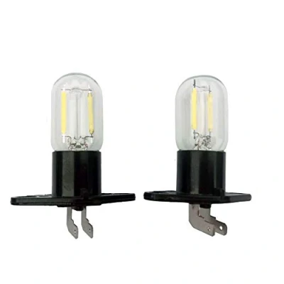 Imagen de QLEE Led Z187 Bombilla De Microondas Derecha Vertical T170 1.5w luz del día LáMpara Incandescente Refrigerador Equivalente 20W WB36X10303 WB36X10063 2PACK