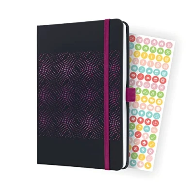 Imagen de SIGEL J3213 Agenda semanal Jolie 2023 aprox. A5 negro, pink hardcover dos páginas = una semana 174 S.