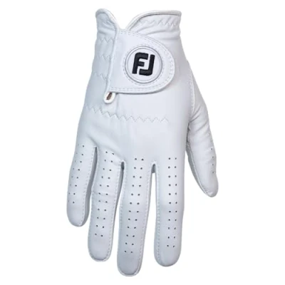 Imagen de Footjoy CabrettaSof Guantes para Hombre, Color Blanco, Talla L