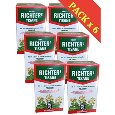 Imagen de Richter’s Tisane Lote de 6 cajas infusión 100% a base plantas naturales para el tránsito intestinal