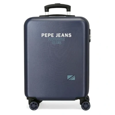 Imagen de Pepe Jeans Edmon Maleta de Cabina Azul 38x55x20 cms Rígida ABS Cierre combinación Lateral 34L 2,74 kgs 4 Ruedas Equipaje Mano by Joumma Bags