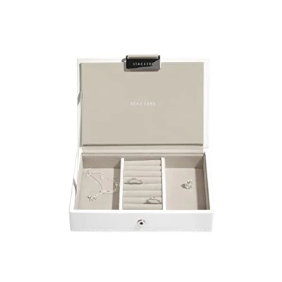 Imagen de Mini joyero de STACKERS con tapa, Blanco, 18 x 12.5 4 CM