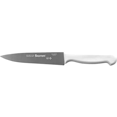 Imagen de Starrett Professional Chefs Knife BKB303 10 Narrow Triangular 6&quot; (150mm) Ultra Sharp Kitchen with Long Lasting Blade White Handle Stainless Steel Chopping Cooking (DV8626)