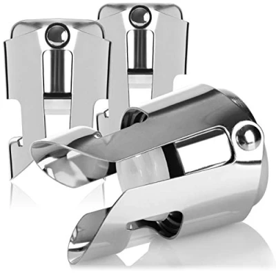 Imagen de COM FOUR® 3x tapón de botella champán, reutilizable para botellas vino y ajuste universal