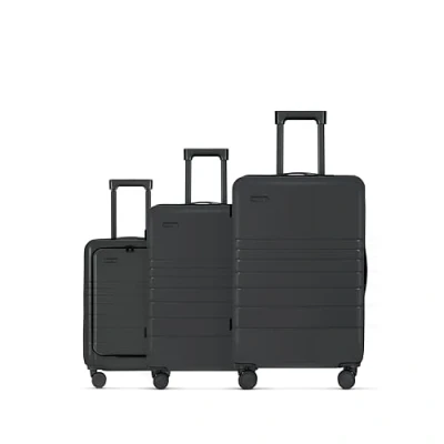 Imagen de ETERNITIVE Juego de Maletas I 3 Viaje ABS Tamaño: 75,5 x 48 32 cm con Cerradura TSA Maleta Ruedas 360 Mano Color: Grafito
