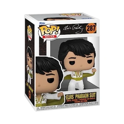 Imagen de Funko POP! Rocks: Elvis Presley Pharaoh Suit Figuras Miniaturas Coleccionables Para Exhibición Idea De Regalo Mercancía Oficial Juguetes Niños Y Adultos Fans Music