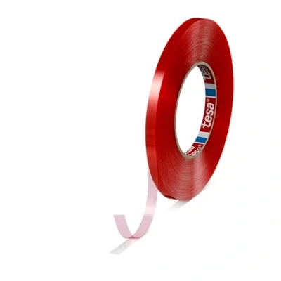 Imagen de Tesa 4965 Next Gen Cinta Adhesiva de Doble Cara, Alta Resistencia al Cizallamiento y a Altas Bajas Temperaturas, Adhesivo Acrílico Gama, Transparente, Equilibrado en Biomasa (9 mm x 50 m)