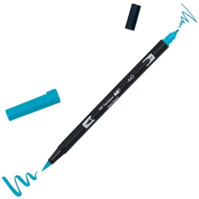 Imagen de Tombow ABT Dual Brush Rotulador Doble Punta Pincel Acuarelable Para Lettering, Dibujo, Pintura, Manga Uso Doméstico y Profesional Color turquoise