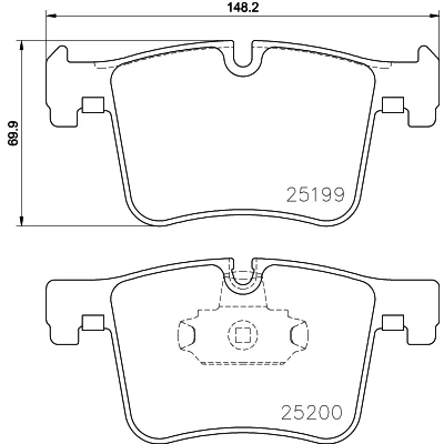 Imagen de HELLA 8DB 355 015 781 Juego de pastillas freno preparado para indicador desgaste BMW: 3 Berlina, 1 Hatchback, Touring