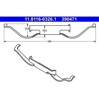 Imagen de ATE 11.8116 0326.1 Kit de accesorios, pastillas frenos CITROËN: C4 Picasso 2, Grand Spacetourer, SEAT: Alhambra I