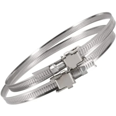 Imagen de Abrazaderas para manguera, HG Power abrazadera ajustable manguera de 4 &quot;, acero inoxidable, con tornillo sin fin, conductos ventilador en línea (ø100 mm)