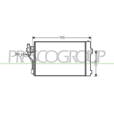 Imagen de PRASCO ME909C002 Condensador con secador 13 Aluminio 995 R 134 a MERCEDES BENZ: Vito Mixto, Bus, Viano