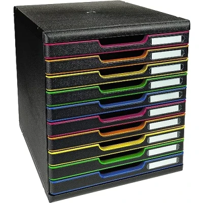 Imagen de Exacompta A4+ Modulo con 10 cajones, multicolor
