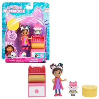 Imagen de La Casa de MUÑECAS Gabby Estudio Arte Muñecas con 2 Figuras, Accesorios, 1 Caja Sorpresa y un Mueble 6062025 Juguetes Niños 3 años +